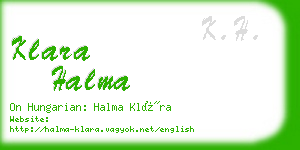 klara halma business card